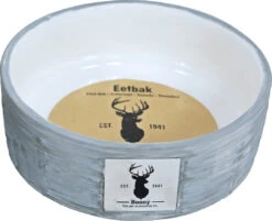 Boony Est. 1941 Voerbak Steen Wicker Grey 4 Boony Est. 1941 Voerbak Steen Wicker Grey -Dierenbenodigdheden Kortings Winkel 0212197